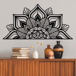 Wallity Mandala-S-1 Accesorio de Pared Decorativo de Metal Negro
